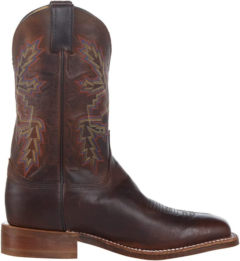 image:imageJustin Mens Bender Silver Cowhide with Square Toe BootChocolate