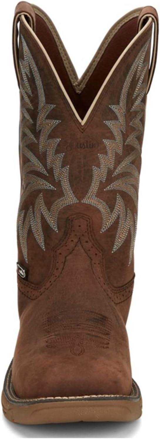 image:imageJustin Mens Rush 11 Western Work Boots Wide Square ToeHickory