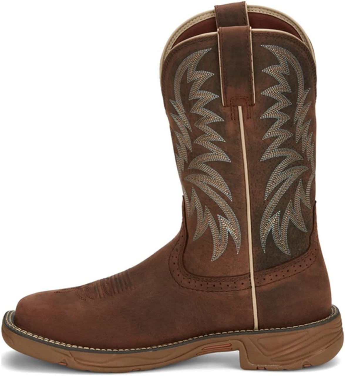 image:imageJustin Mens Rush 11 Western Work Boots Wide Square ToeHickory