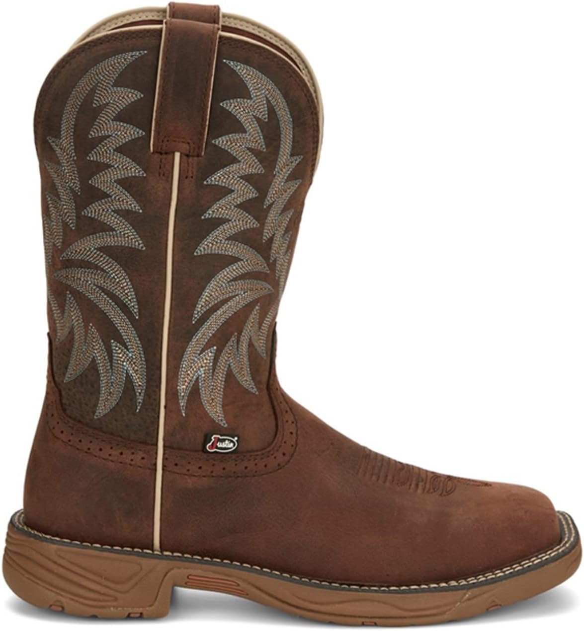 image:imageJustin Mens Rush 11 Western Work Boots Wide Square ToeHickory