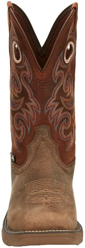 image:imageJustin Mens Rush 11 Western Work Boots Wide Square ToePeanut Tan