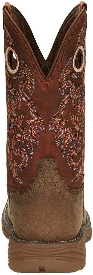image:imageJustin Mens Rush 11 Western Work Boots Wide Square ToePeanut Tan