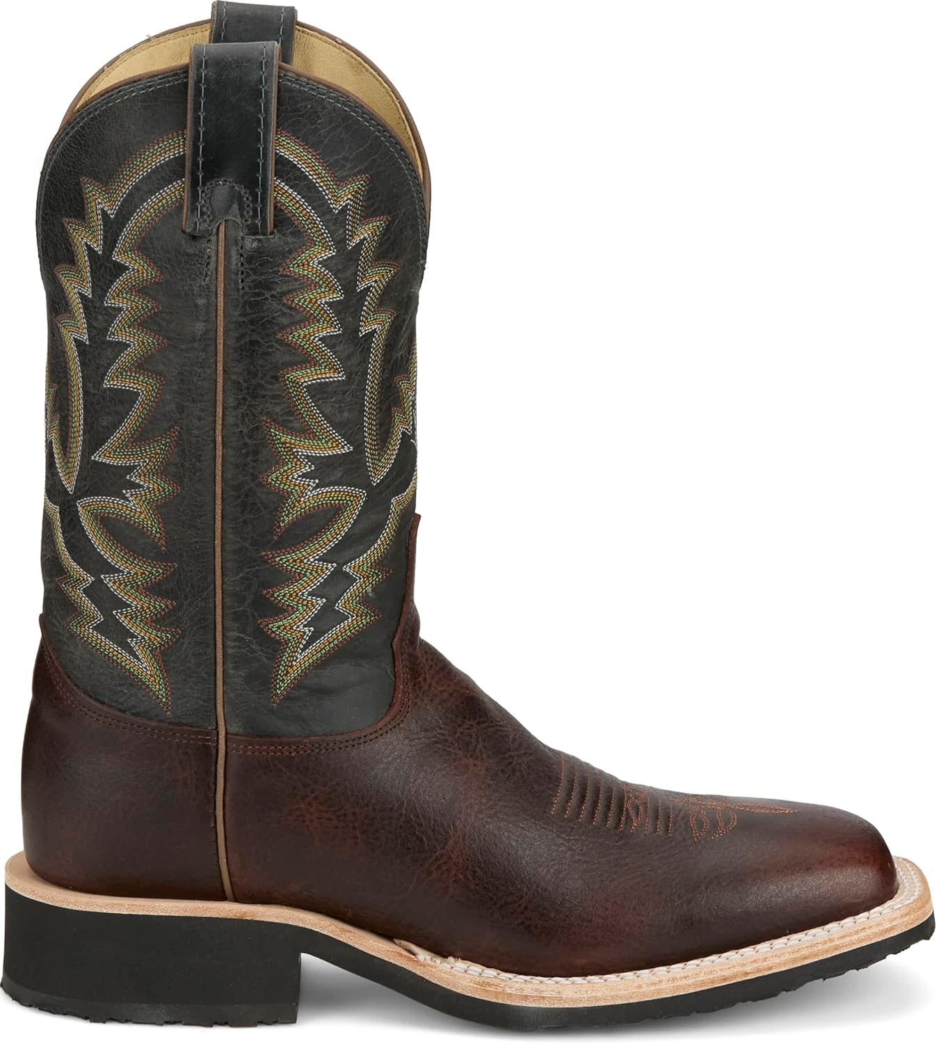 image:imageJustin Rancho 11 Western Leather Cowboy Boots for Men Durable Classic Design Comfortable Fit Ideal for Ranch amp RodeoCognac