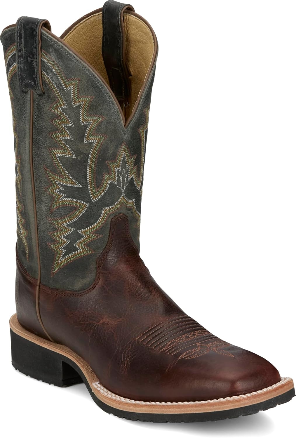 image:imageJustin Rancho 11 Western Leather Cowboy Boots for Men Durable Classic Design Comfortable Fit Ideal for Ranch amp RodeoCognac