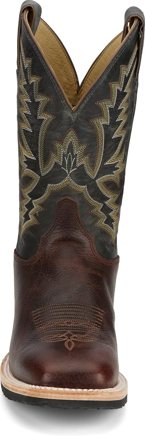 image:imageJustin Rancho 11 Western Leather Cowboy Boots for Men Durable Classic Design Comfortable Fit Ideal for Ranch amp RodeoCognac