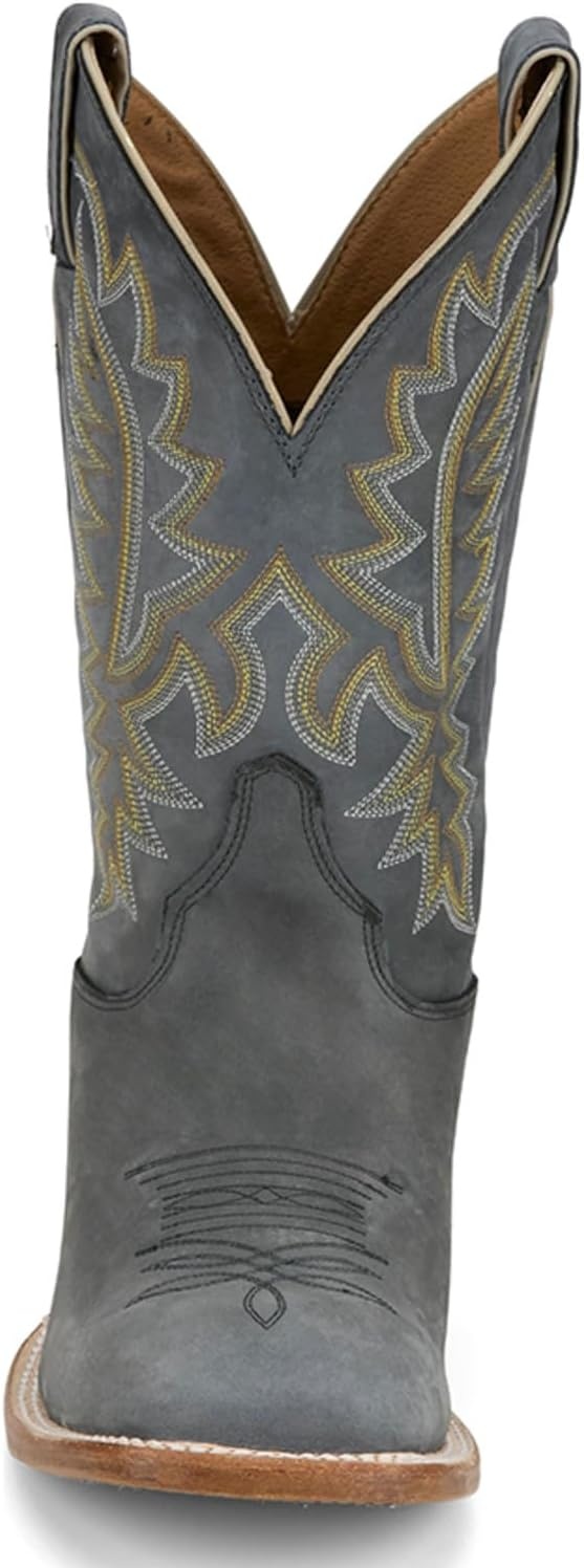 image:imageJustin Rancho 11 Western Leather Cowboy Boots for Men Durable Classic Design Comfortable Fit Ideal for Ranch amp RodeoGrey