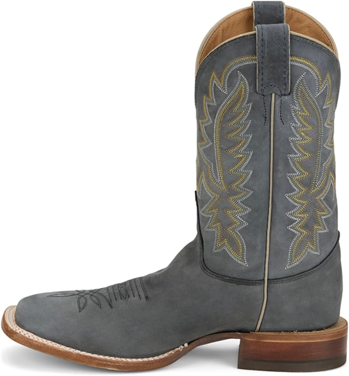 image:imageJustin Rancho 11 Western Leather Cowboy Boots for Men Durable Classic Design Comfortable Fit Ideal for Ranch amp RodeoGrey