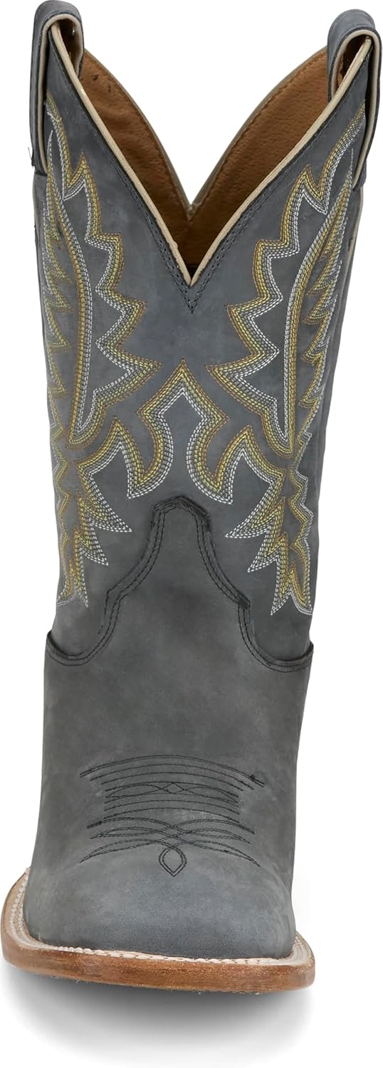 image:imageJustin Rancho 11 Western Leather Cowboy Boots for Men Durable Classic Design Comfortable Fit Ideal for Ranch amp RodeoWeathered Grey