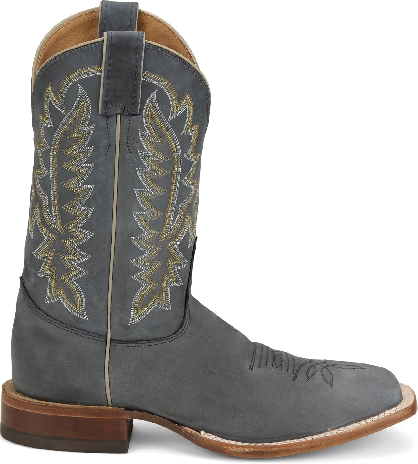 image:imageJustin Rancho 11 Western Leather Cowboy Boots for Men Durable Classic Design Comfortable Fit Ideal for Ranch amp RodeoWeathered Grey