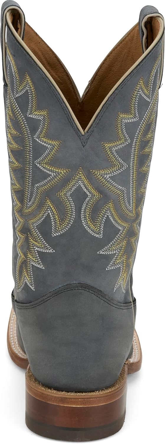 image:imageJustin Rancho 11 Western Leather Cowboy Boots for Men Durable Classic Design Comfortable Fit Ideal for Ranch amp RodeoWeathered Grey