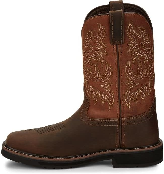 image:imageJustin Switch 11 Composite Toe Work Boots Mens Safety Footwear SlipResistant ASTM RatedCarob