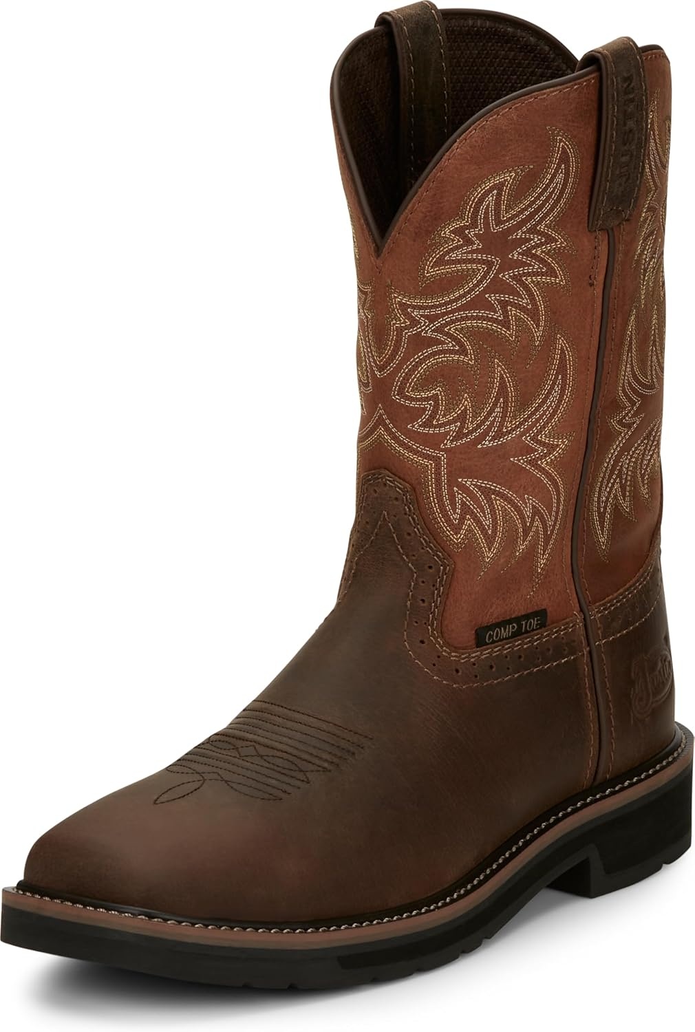 image:imageJustin Switch 11 Composite Toe Work Boots Mens Safety Footwear SlipResistant ASTM RatedCarob
