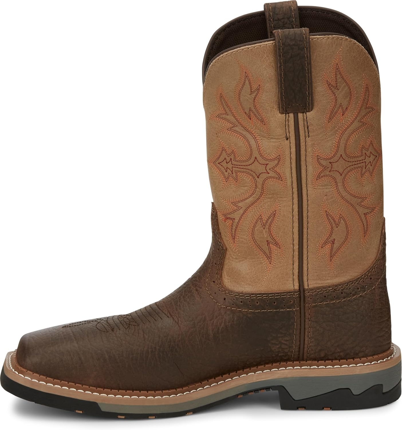 image:imageJustin Work Bolt 11 Composite Toe Mens IndustrialandConstructionBoots EH Rated Oil amp Slip Resistant ASTM F2413 Cement ConstructionBuff