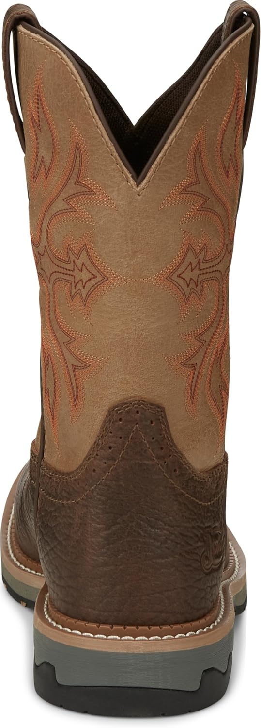 image:imageJustin Work Bolt 11 Composite Toe Mens IndustrialandConstructionBoots EH Rated Oil amp Slip Resistant ASTM F2413 Cement ConstructionBuff