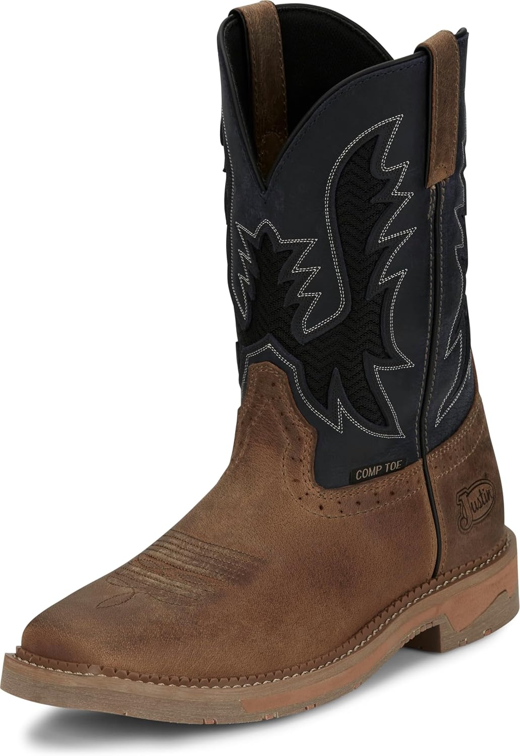 image:imageJustin Work Bolt 11 Composite Toe Mens IndustrialandConstructionBoots EH Rated Oil amp Slip Resistant ASTM F2413 Cement ConstructionPeanut Tan