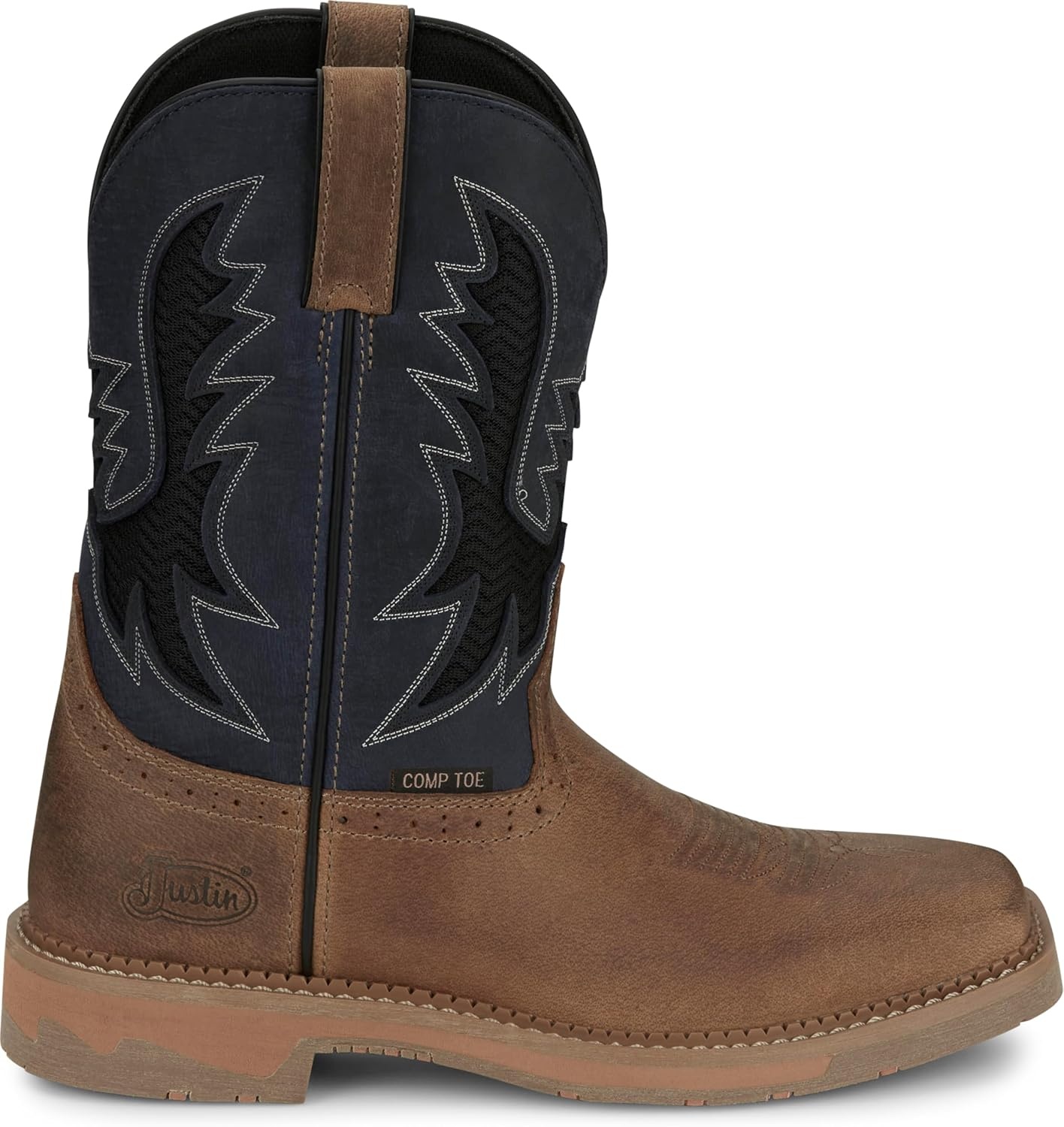 image:imageJustin Work Bolt 11 Composite Toe Mens IndustrialandConstructionBoots EH Rated Oil amp Slip Resistant ASTM F2413 Cement ConstructionPeanut Tan