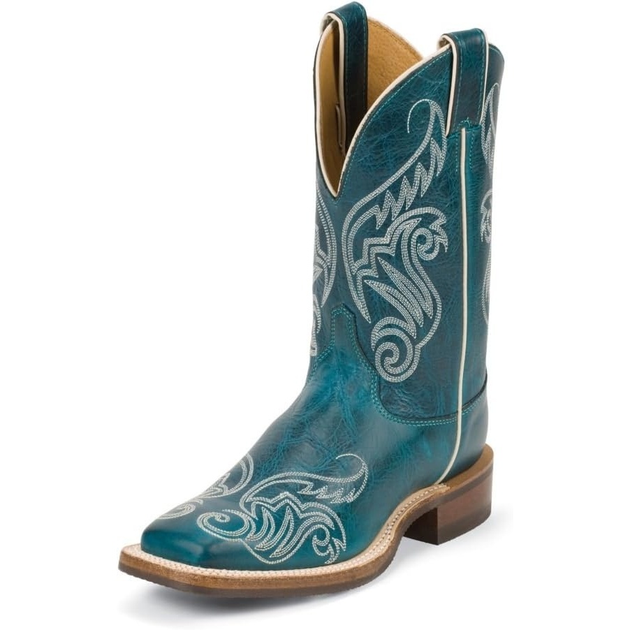 image:imageJustin Boot Company Womens Tan Damiana Cowgirl BootsTurquoise Damiana