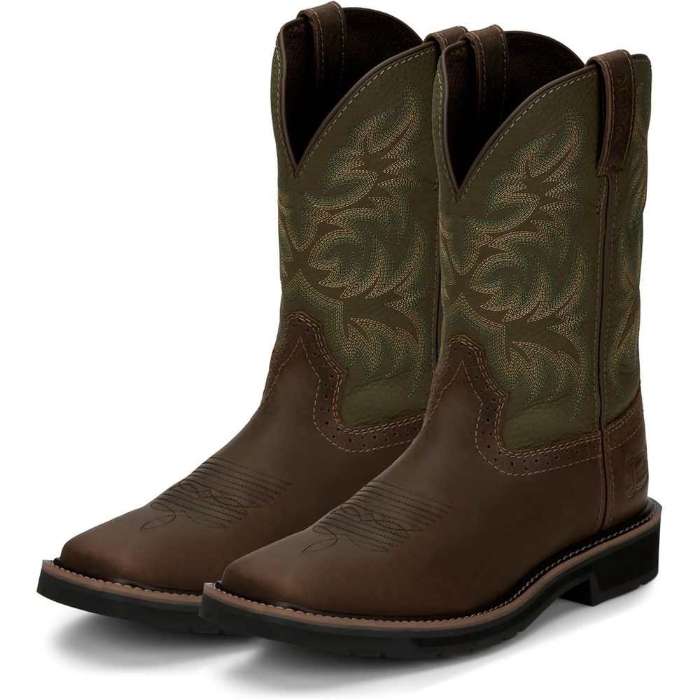 image:imageJustin Driller 11 Work Boot for Men Durable Construction SlipResistant Sole Comfortable FitCedar