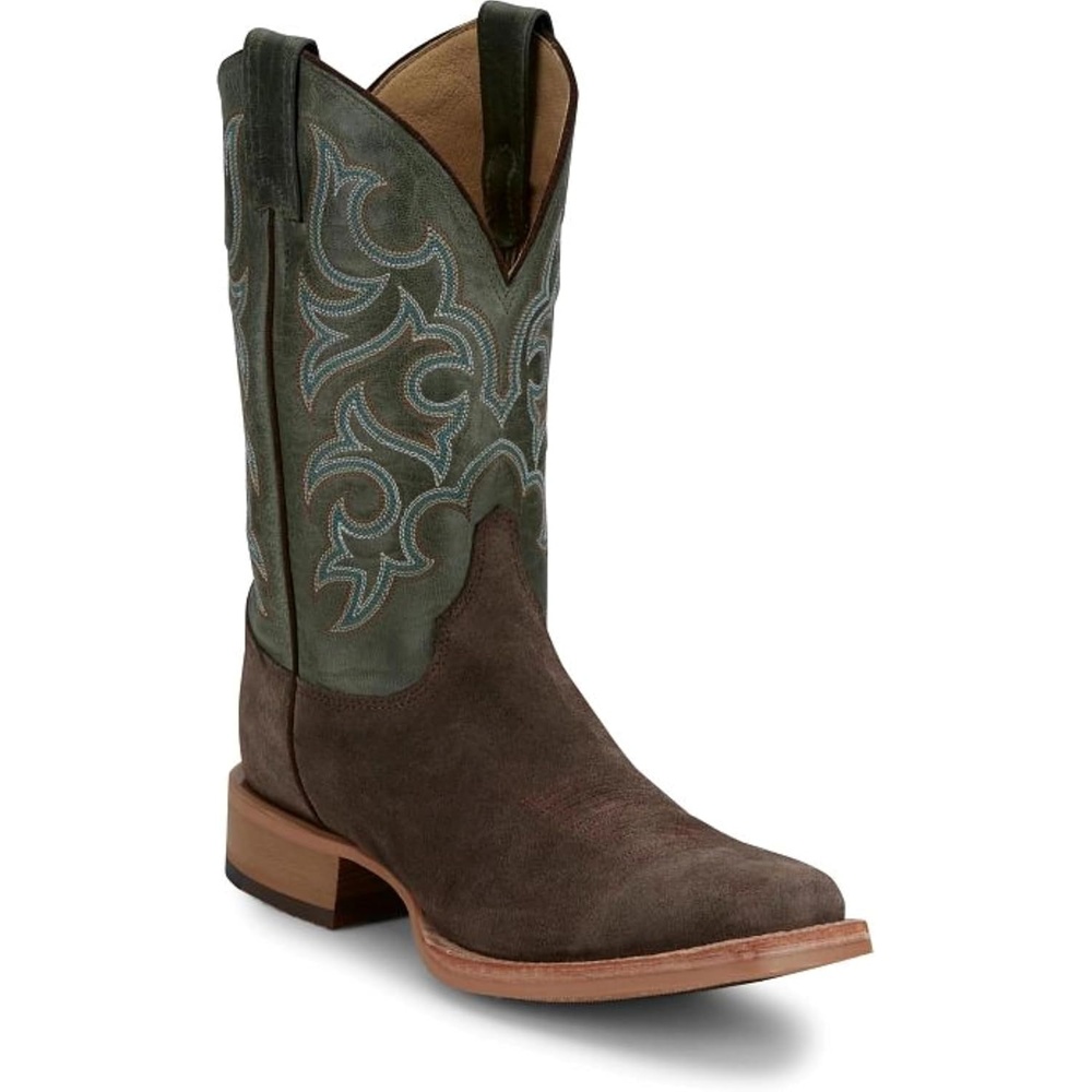 image:imageJustin Fergus 11 Roughout Mens Western Cowboy Boots Durable Leather Classic Style Comfortable FitChocolate