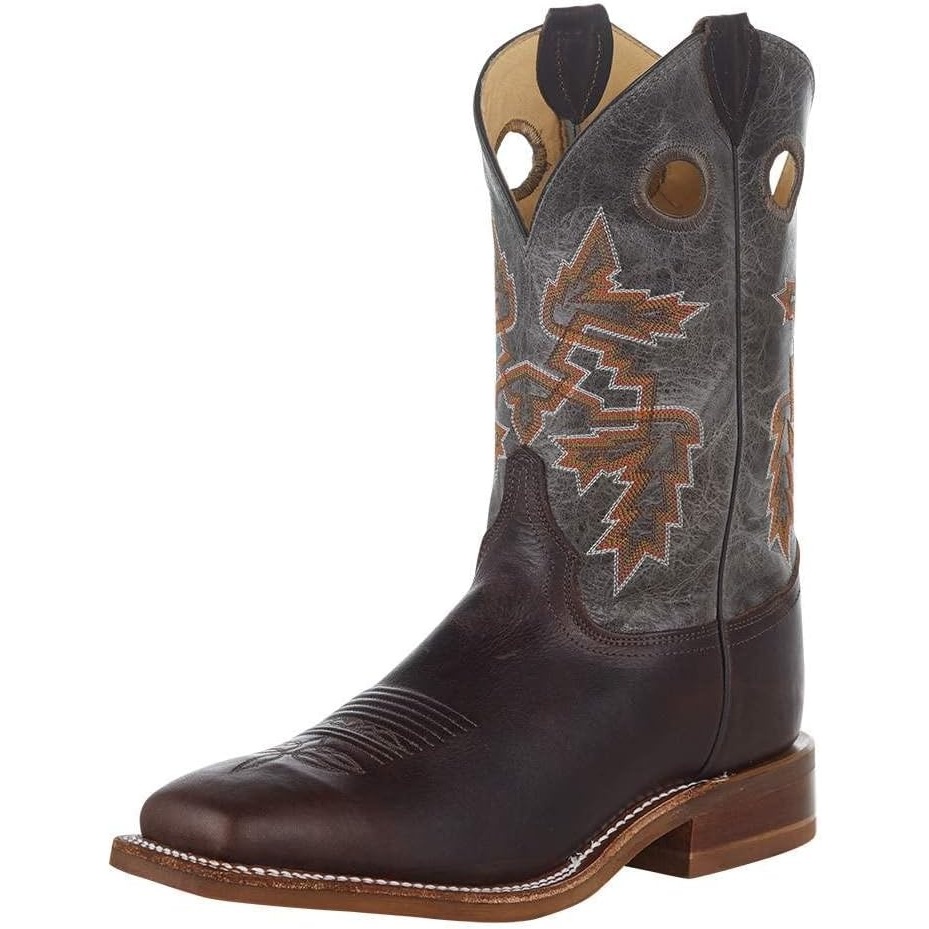 image:imageJustin Mens Bender Silver Cowhide with Square Toe BootBrown