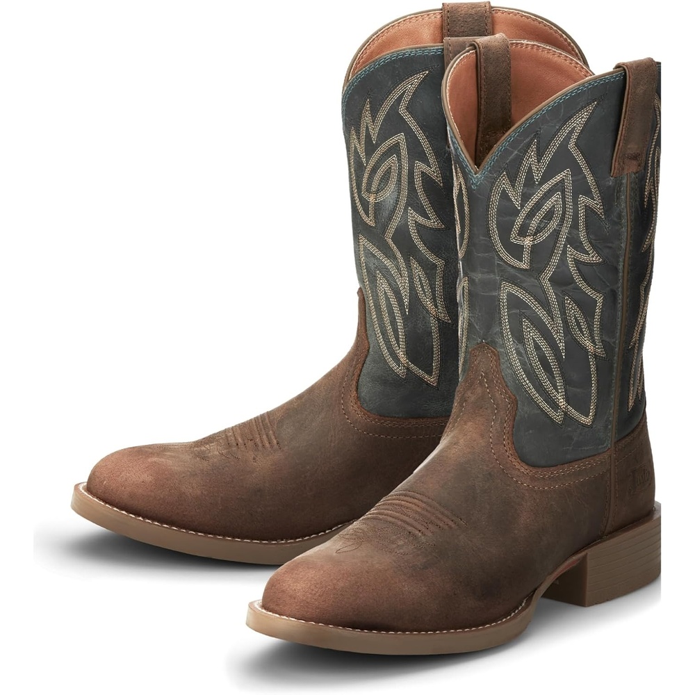 image:imageJustin Rendon 11 Western Boot Mens Round Toe Cowhide Removable Orthotic Insole SlipResistant Rubber OutsoleBarnwood