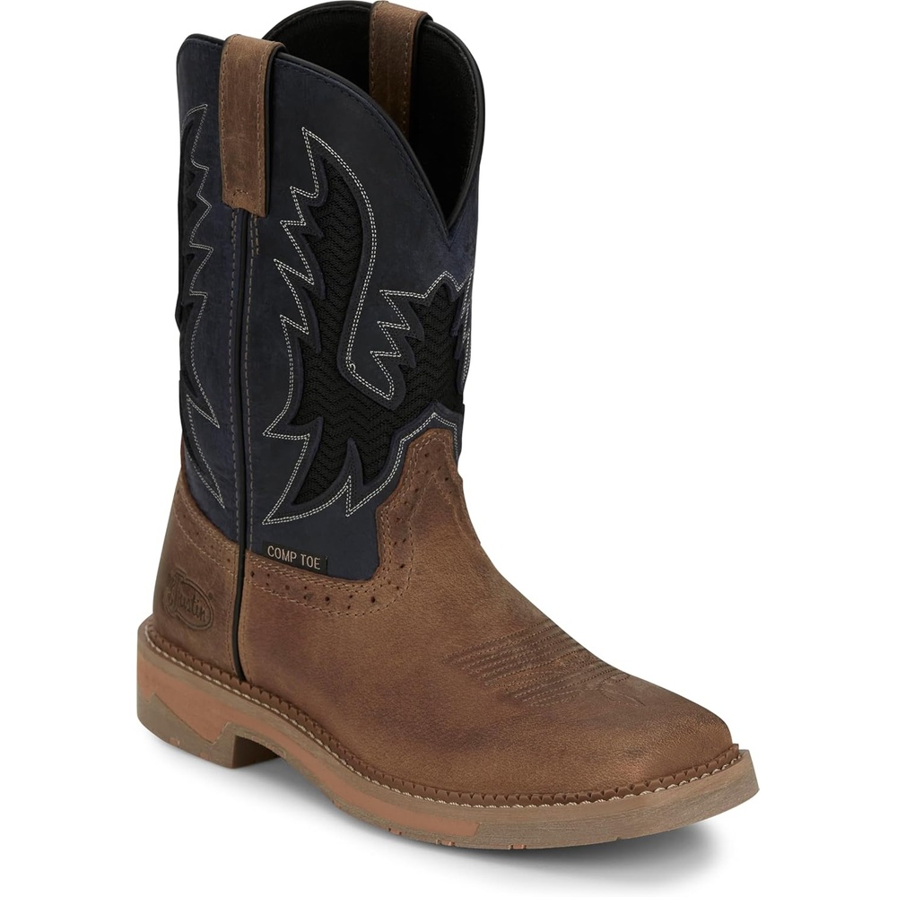 image:imageJustin Work Bolt 11 Composite Toe Mens IndustrialandConstructionBoots EH Rated Oil amp Slip Resistant ASTM F2413 Cement ConstructionPeanut Tan