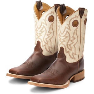 image:imageJustin Caddo 11 Western Boots for Men  Durable Premium FullGrain Leather Square Toe Cowboy Boots Built with Full DoubleStitch Welt ConstructionCognac Damiana