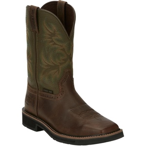image:imageJustin Driller 11 Work Boot for Men  Durable Construction SlipResistant Sole Comfortable FitUmber
