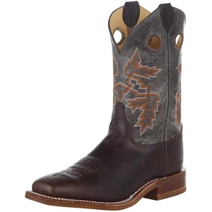 image:imageJustin Mens Bender Silver Cowhide with Square Toe BootBrown