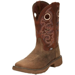 image:imageJustin Mens Rush 11 Western Work Boots Wide Square ToePeanut Tan