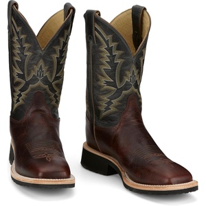 image:imageJustin Rancho 11 Western Leather Cowboy Boots for Men  Durable Classic Design Comfortable Fit Ideal for Ranch amp RodeoCognac