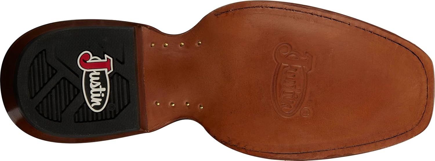 image:imageJustin Annie Up 13 Medium Square Toe Western Boot for Women Goat Leather Western Boots with Suede Vamps amp Ortholite InsoleMidnight Black