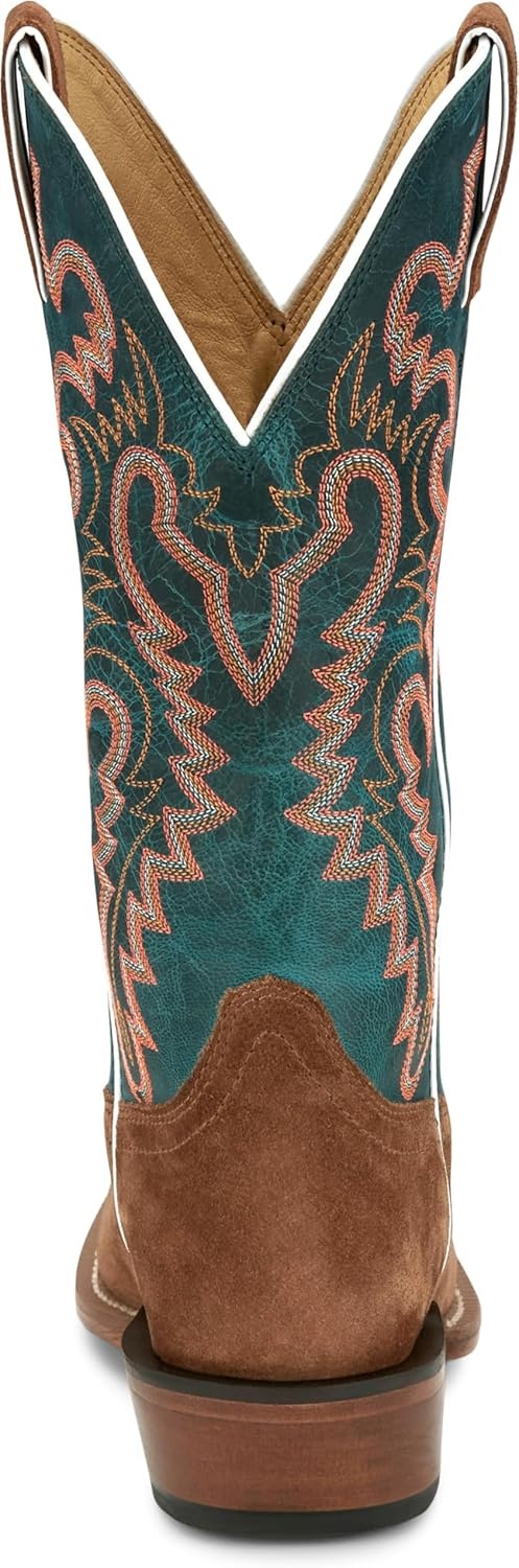 image:imageJustin Annie Up 13 Medium Square Toe Western Boot for Women Goat Leather Western Boots with Suede Vamps amp Ortholite InsoleSedona Tan