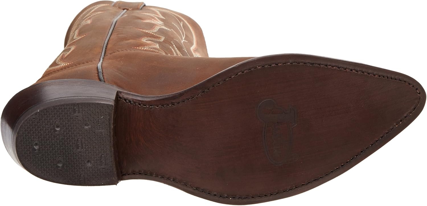 image:imageJustin Boots Mens Western Boot Medium Round Toe Premium Full Grain LeatherBay Apache