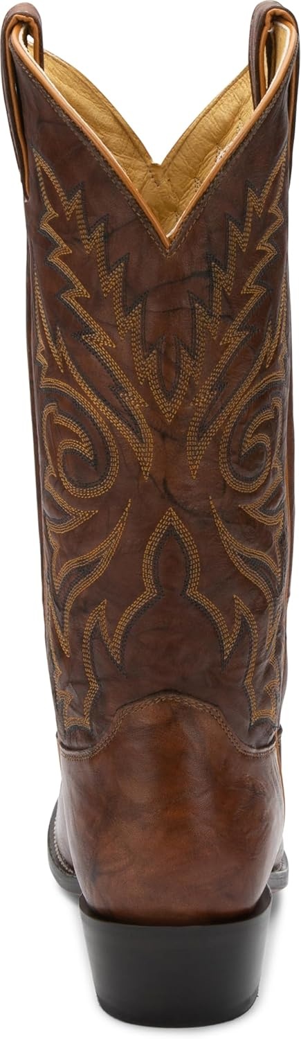 image:imageJustin Boots Mens Western Boot Medium Round Toe Premium Full Grain LeatherChestnut