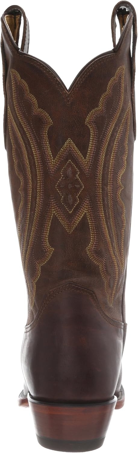 image:imageJustin Boots Mens Western Boot Medium Round Toe Premium Full Grain LeatherTan Distressed Vintage Goat