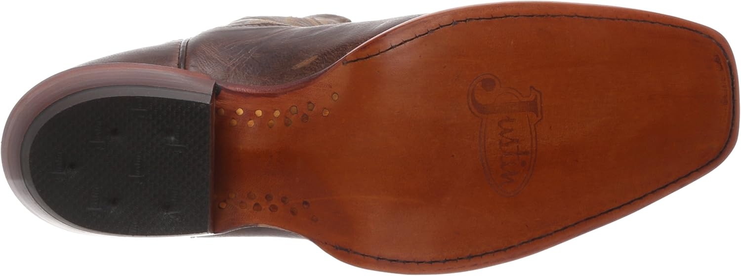 image:imageJustin Boots Mens Western Boot Medium Round Toe Premium Full Grain LeatherTan Distressed Vintage Goat