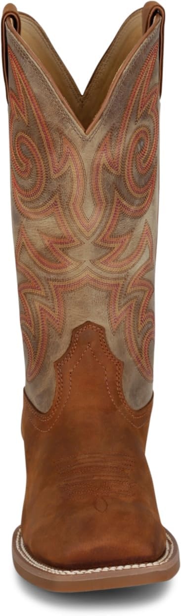 image:imageJustin May Day Western Boots for Men Frontier Collection Classic Cowboy Style Footwear for Ranch and Outdoor ActivitiesBrown