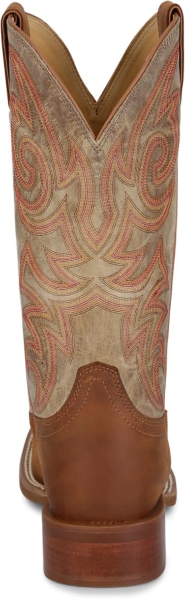 image:imageJustin May Day Western Boots for Men Frontier Collection Classic Cowboy Style Footwear for Ranch and Outdoor ActivitiesBrown