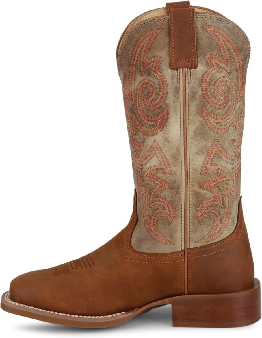 image:imageJustin May Day Western Boots for Men Frontier Collection Classic Cowboy Style Footwear for Ranch and Outdoor ActivitiesBrown