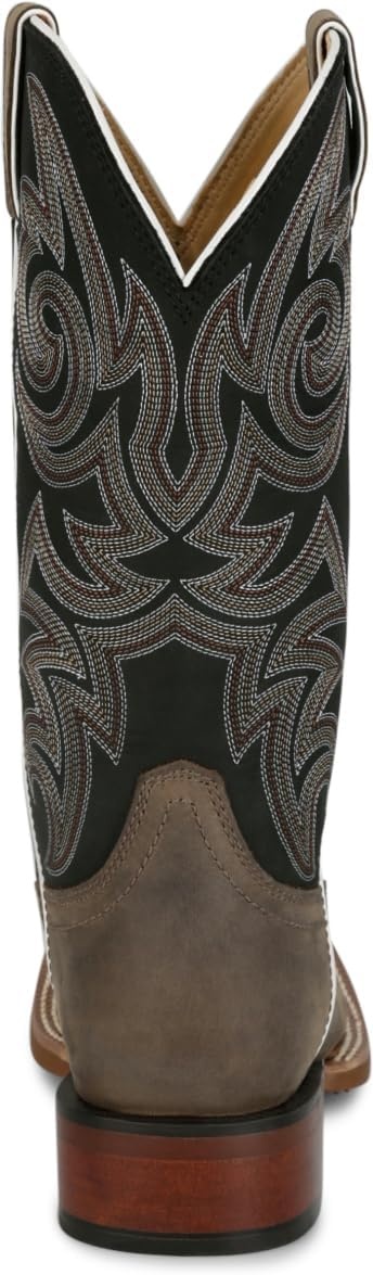 image:imageJustin May Day Western Boots for Men Frontier Collection Classic Cowboy Style Footwear for Ranch and Outdoor ActivitiesCharcoal