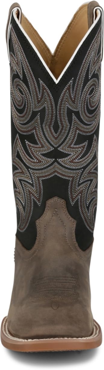 image:imageJustin May Day Western Boots for Men Frontier Collection Classic Cowboy Style Footwear for Ranch and Outdoor ActivitiesCharcoal