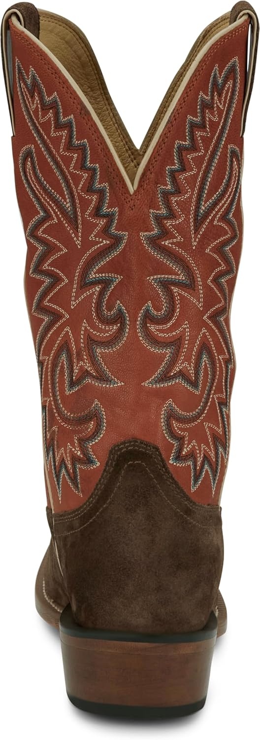 image:imageJustin Mens Jimmy 13 Medium Square Toe Western BootRussett