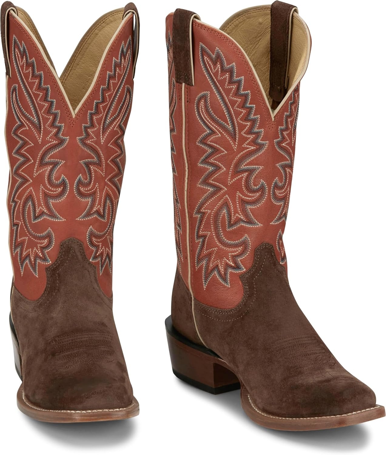 image:imageJustin Mens Jimmy 13 Medium Square Toe Western BootRussett