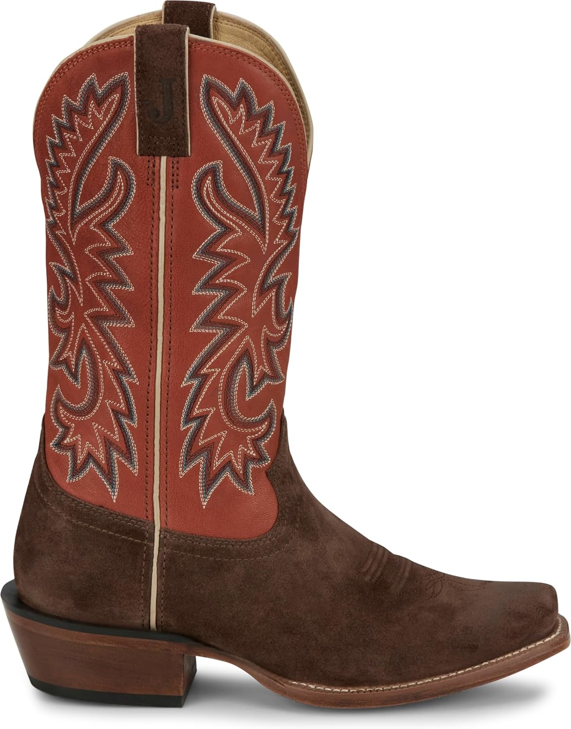 image:imageJustin Mens Jimmy 13 Medium Square Toe Western BootRussett
