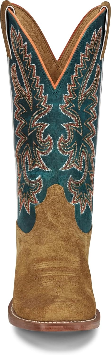 image:imageJustin Mens Jimmy 13 Medium Square Toe Western BootWheat Suede