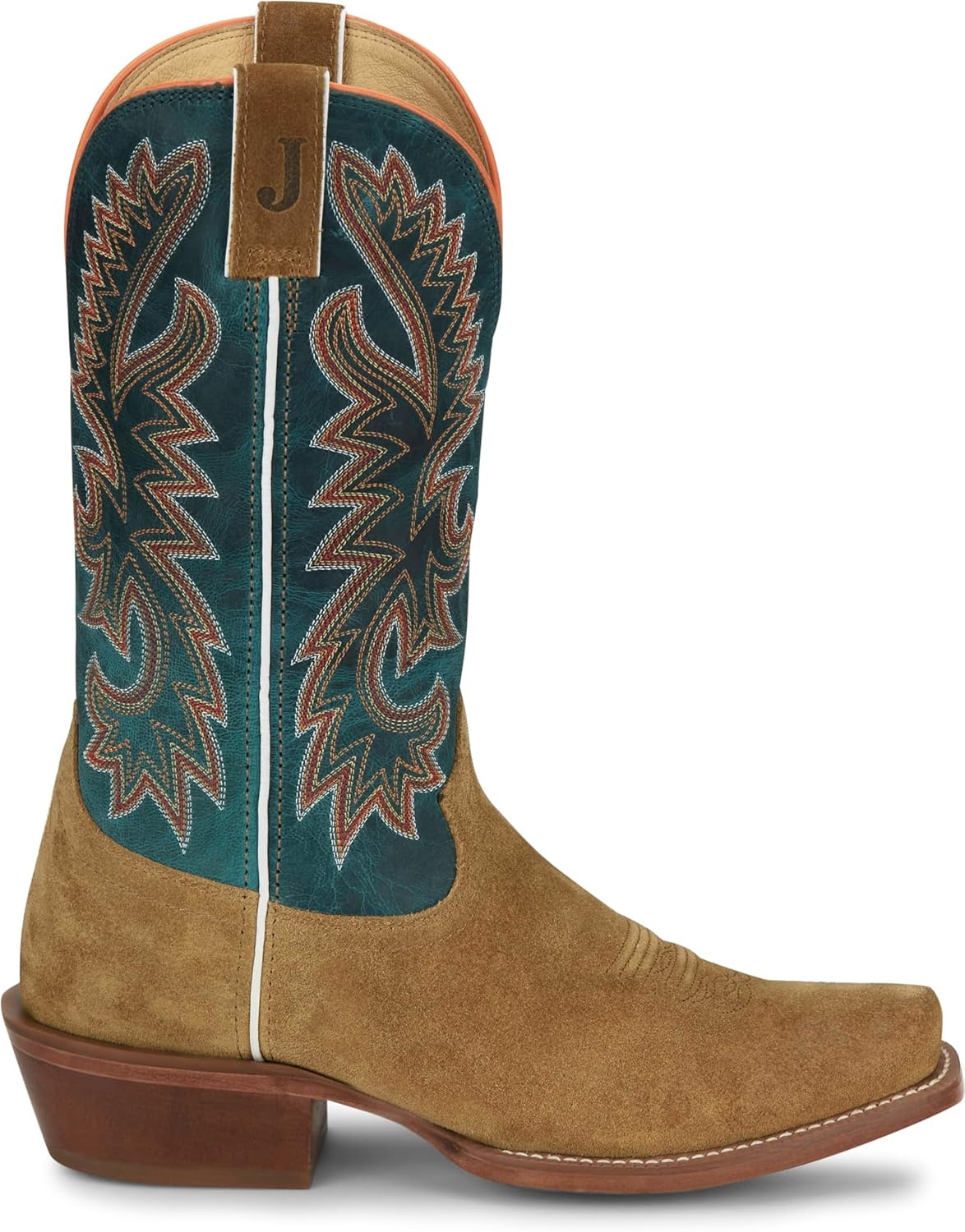 image:imageJustin Mens Jimmy 13 Medium Square Toe Western BootWheat Suede