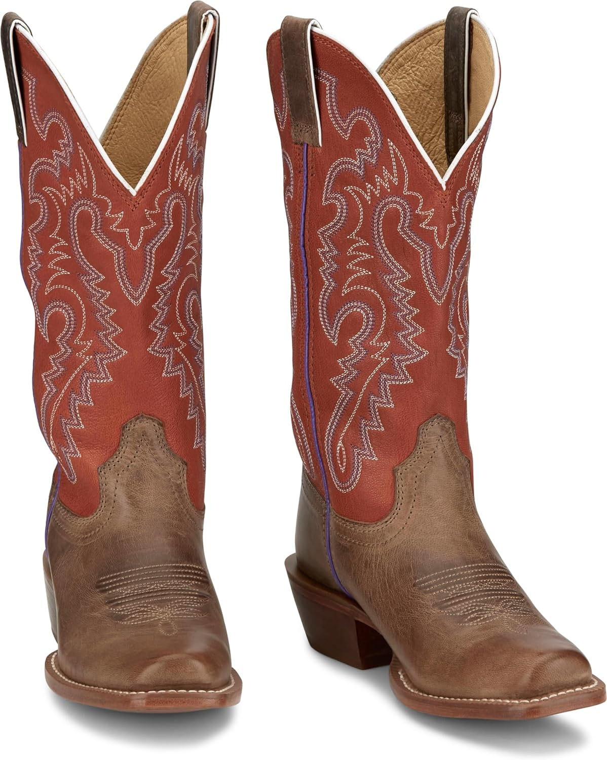 image:imageJustin Womens Breaking News 13 Medium Square Toe Western BootGolden Oak