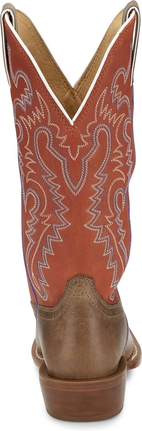 image:imageJustin Womens Breaking News 13 Medium Square Toe Western BootGolden Oak