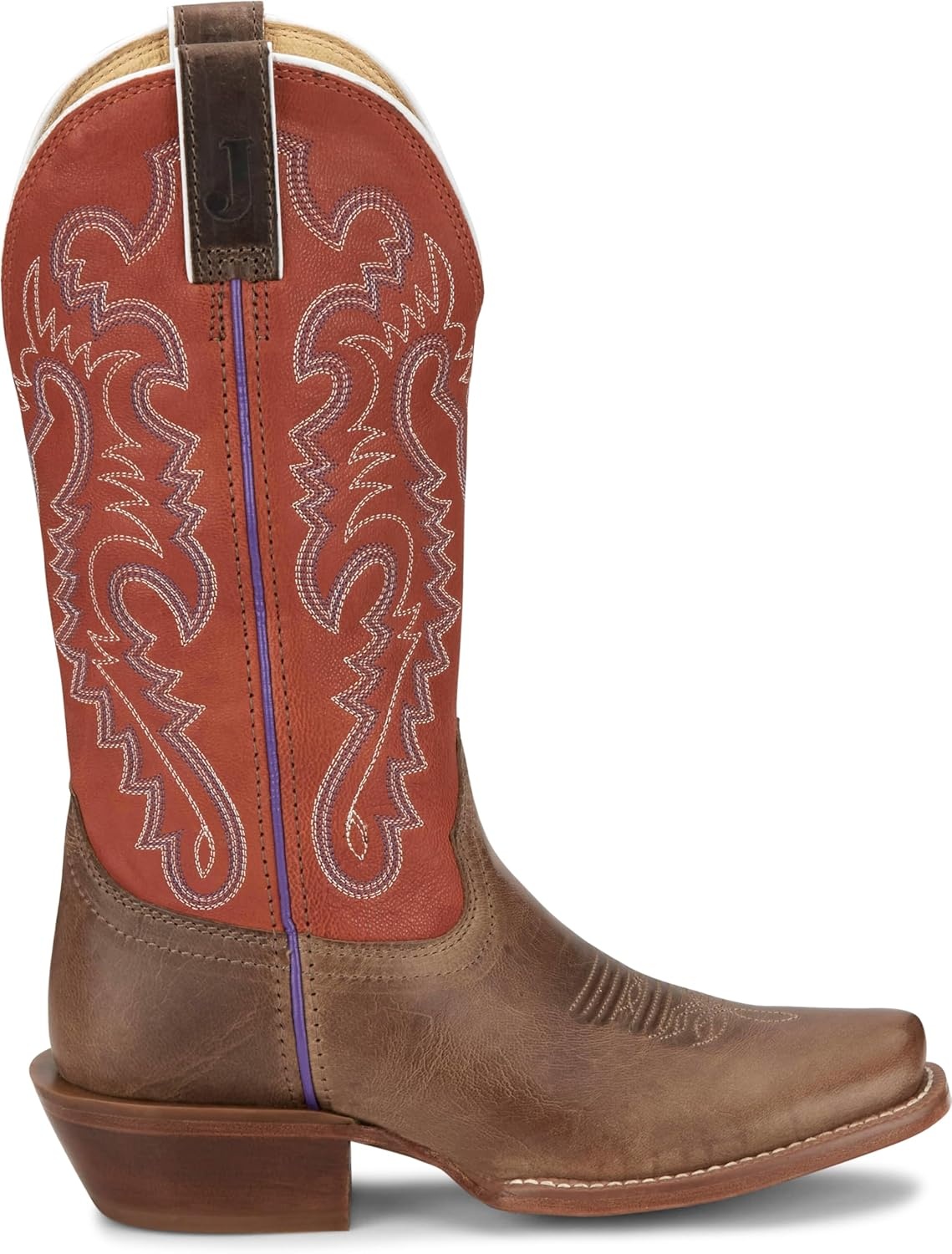 image:imageJustin Womens Breaking News 13 Medium Square Toe Western BootGolden Oak